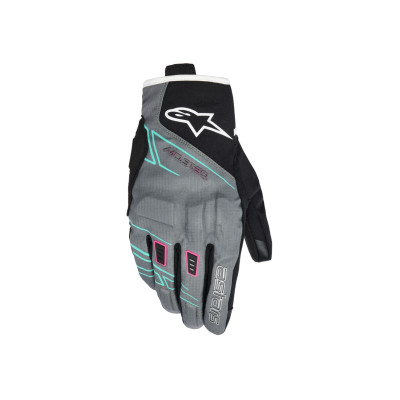 rukavice STELLA MOBLAST WATERPROOF, ALPINESTARS, dámské (šedá/černá/růžová fluo/tyrkysová/bílá) 2026