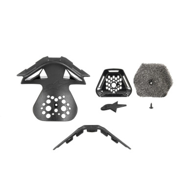 bradová ventilace pro přilby SUPERTECH S-M10, ALPINESTARS (černá, verze ECE 22.06)