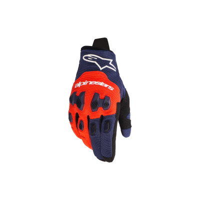 rukavice PRO-DURA, ALPINESTARS (modrá/oranžová/bílá) 2025