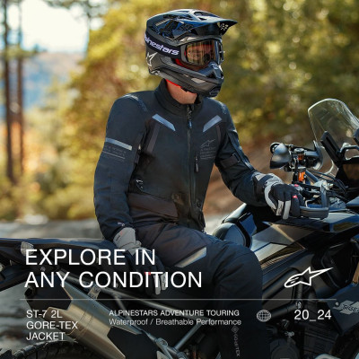 bunda ST-7 GORE-TEX, ALPINESTARS (černá/tmavě šedá) 2025