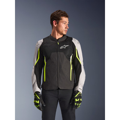 bunda AST V3 AIR, ALPINESTARS (bílá/žlutá fluo/černá) 2026