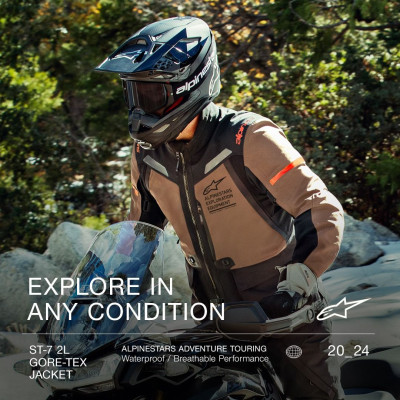 bunda ST-7 GORE-TEX, ALPINESTARS (hnědá/černá) 2025