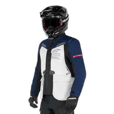 bunda ST-7 GORE-TEX, ALPINESTARS (světle šedá/modrá/černá) 2025