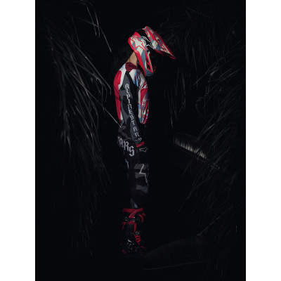 dres TECHSTAR limitovaná edice BEAST COAST, ALPINESTARS (šedá/černá/oranžová) 2026