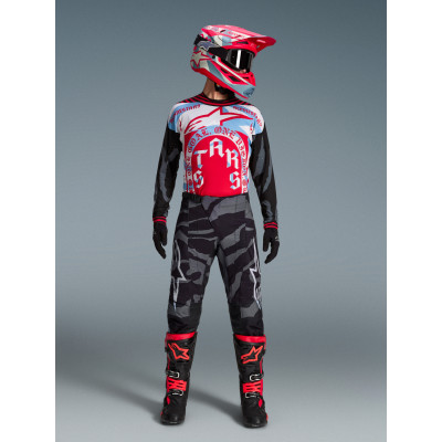 dres TECHSTAR limitovaná edice BEAST COAST, ALPINESTARS (šedá/černá/oranžová) 2026