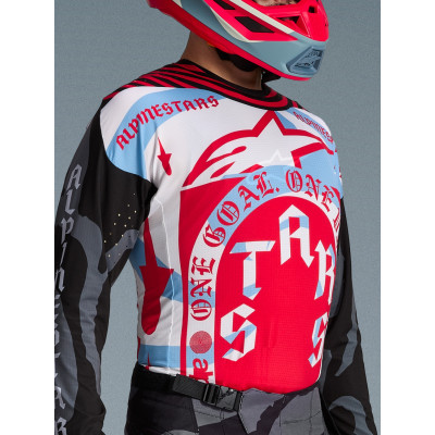 dres TECHSTAR limitovaná edice BEAST COAST, ALPINESTARS (šedá/černá/oranžová) 2026