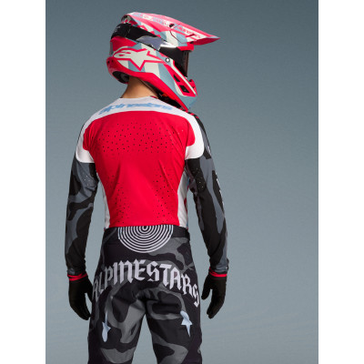 dres TECHSTAR limitovaná edice BEAST COAST, ALPINESTARS (šedá/černá/oranžová) 2026