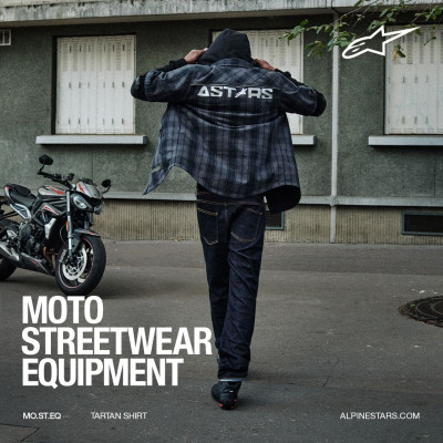 košile MO.ST.EQ TARTAN, ALPINESTARS (šedá/černá) 2025