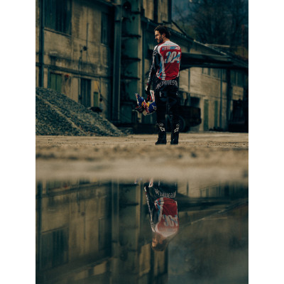 kalhoty TECHSTAR limitovaná edice BEAST COAST, ALPINESTARS (šedá/černá/oranžová) 2026