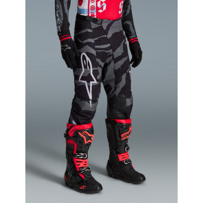 kalhoty TECHSTAR limitovaná edice BEAST COAST, ALPINESTARS (šedá/černá/oranžová) 2026