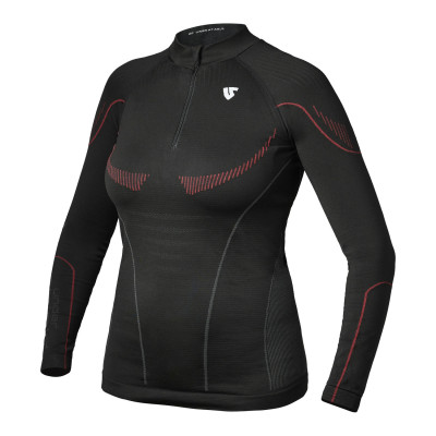 termotriko s dlouhým rukávem Hero Long sleeve ZIP - warm, UNDER SHIELD, dámské (černá)