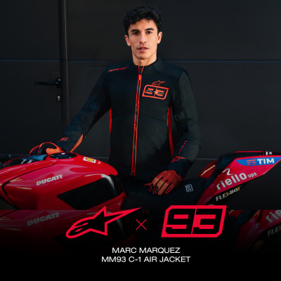 bunda C-1 AIR MM93 kolekce, ALPINESTARS (červená fluo/červená/černá) 2026