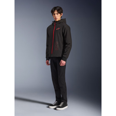 bunda RADIUM TECH HOODIE, ALPINESTARS (černá/červená) 2026