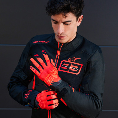 rukavice REEF V2 MM93 kolekce, ALPINESTARS (červená fluo/červená/černá) 2026