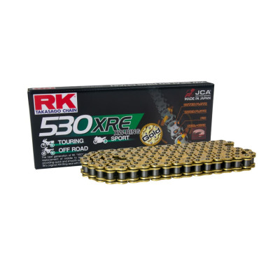 Řetěz RK GB530XRE-112 zlatý (XW-RING) 112 článků (do 1400ccm) 44 KN