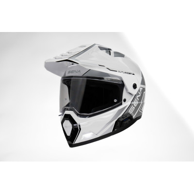 Mesh přilba s headsetem Outlander, SENA (lesklá bílá)