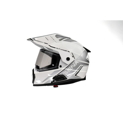 Mesh přilba s headsetem Outlander, SENA (lesklá bílá)