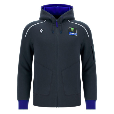 mikina na zip s kapucí TRAVEL, Monster Energy Yamaha (antracit)