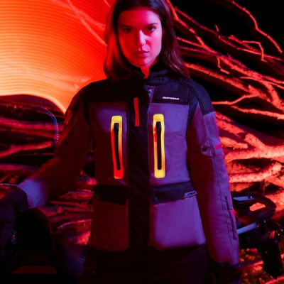 bunda TRAVELER 3 LADY, SPIDI, dámská (černá/šedá/žlutá fluo)