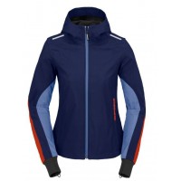 bunda HOODIE ARMOR LIGHT LADY 2023, SPIDI, dámská (tmavá modrá/červená)