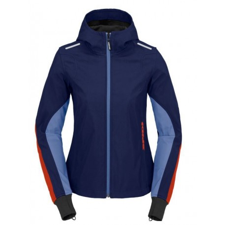 bunda HOODIE ARMOR LIGHT LADY 2023, SPIDI, dámská (tmavá modrá/červená)