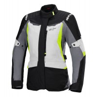 bunda STELLA ST-1 WATERPROOF, ALPINESTARS (světle šedá/černá/žlutá fluo) 2025