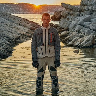 kalhoty AMT-10R DRYSTAR XF, ALPINESTARS (písková/černá/oranžová) 2025