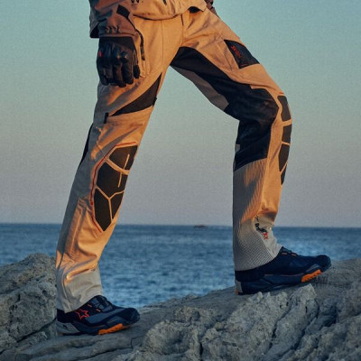 kalhoty AMT-10R DRYSTAR XF, ALPINESTARS (písková/černá/oranžová) 2025