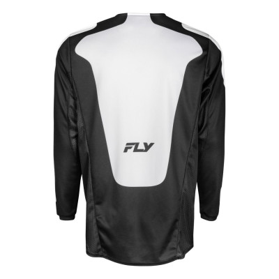 dres KINETIC SYM, FLY RACING - USA 2025 (černá/bílá)