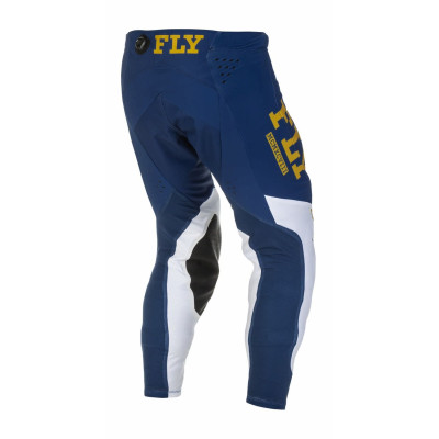 kalhoty EVOLUTION DST, FLY RACING - USA 2022 (modrá/bílá/zlatá)