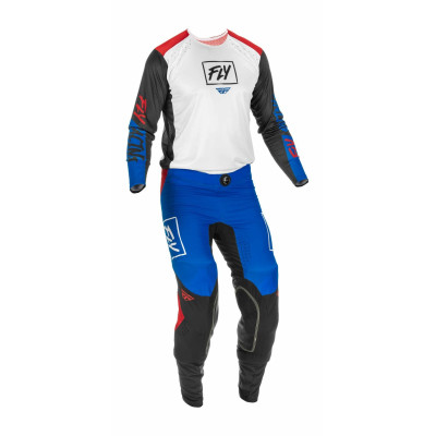 kalhoty LITE, FLY RACING - USA 2022 (červená/bílá/modrá)