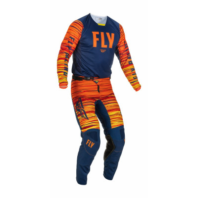 kalhoty KINETIC WAWE, FLY RACING - USA 2022 (modrá/oranžová)