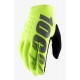 Motokrosové rukavice BRISKER, 100% (fluo žlutá)