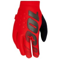 Motokrosové rukavice BRISKER, 100% - USA (červená)