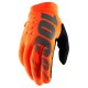 Motokrosové rukavice BRISKER, 100% (fluo oranžová/černá)