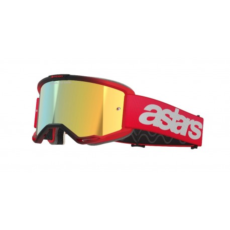 brýle VISION 5 BLAZE, ALPINESTARS (červená, zrcadlové zlaté plexi) 2025