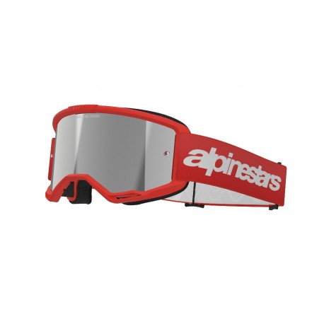 brýle VISION 3 WORDMARK, ALPINESTARS (červená, zrcadlové stříbrné plexi) 2025