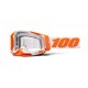 RACECRAFT 2, 100% brýle ORANGE, čiré plexi