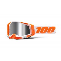 RACECRAFT 2, 100% brýle ORANGE, stříbrné plexi