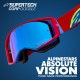brýle SUPERTECH STREAM ROLL-OFF WIDE VISION, ALPINESTARS (modrá, čiré plexi a roll-off systém) 2025