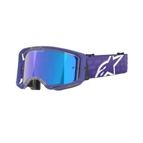 brýle VISION 8 CORP, ALPINESTARS (fialová, zrcadlové modré plexi) 2025