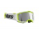 brýle VISION 8 WORDMARK, ALPINESTARS (bílá/žlutá fluo, zrcadlové stříbrné plexi) 2025
