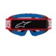 brýle VISION YOUTH BLAZE, ALPINESTARS, dětské (červená, zrcadlové stříbrné plexi) 2025