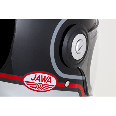 Integrální přilba Fibre Jawa Sport, CASSIDA (černá/stříbrná/červená)