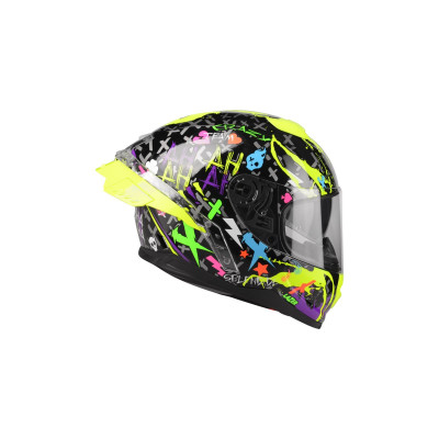 přilba Rafale SR Crazy, LAZER - Belgie (černá/fialová/fluo zelená)