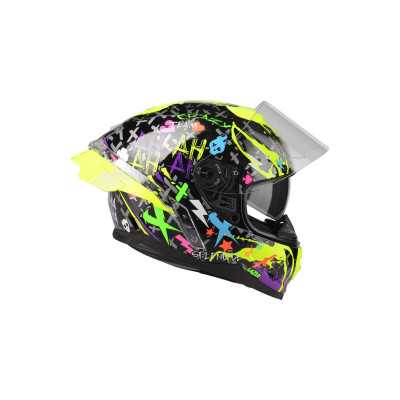 přilba Rafale SR Crazy, LAZER - Belgie (černá/fialová/fluo zelená)