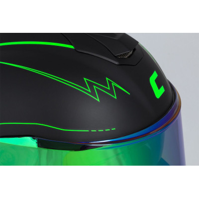 Integrální přilba Integral GT 2.1 Flash, CASSIDA (černá matná/zelená fluo/tmavě šedá) plexi s přípravou pro Pinlock 2025