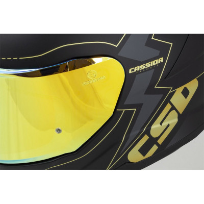 Integrální přilba Integral GT 2.1 Flash, CASSIDA (černá matná/metalická zlatá/tmavě šedá) plexi s přípravou pro Pinlock 2025