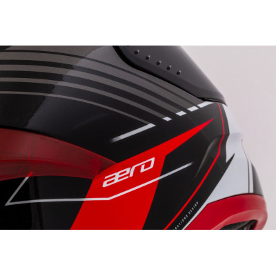 Integrální přilba Aero Drome, CASSIDA (černá met./červená/bílá/šedá) 2025