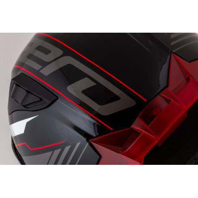 Integrální přilba Aero Drome, CASSIDA (černá met./červená/bílá/šedá) 2025